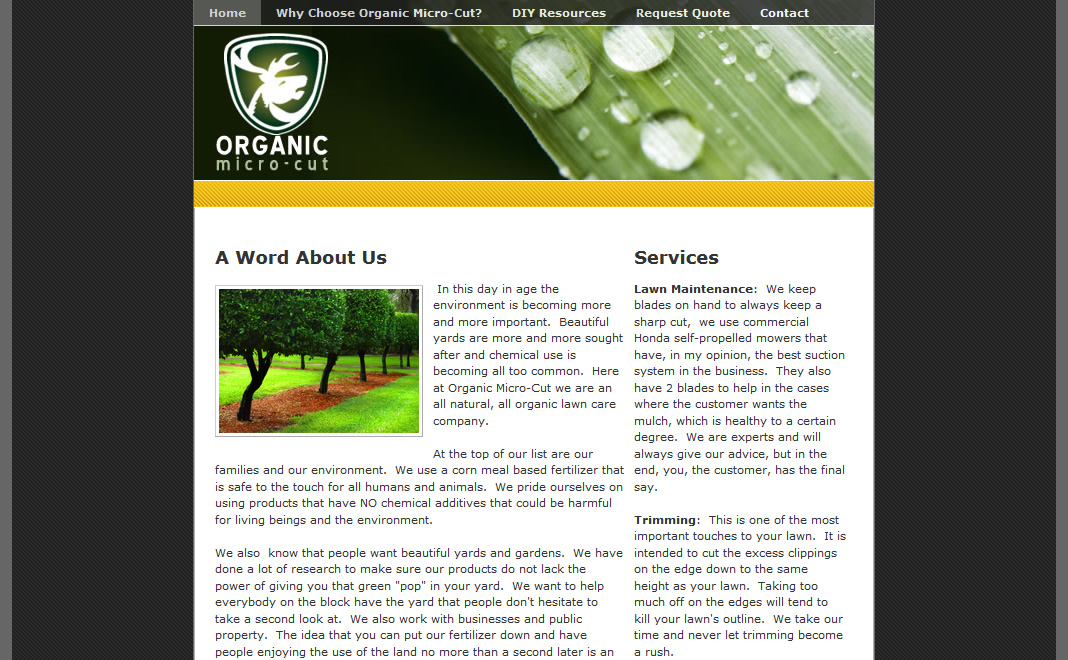 Organic Microcut Website