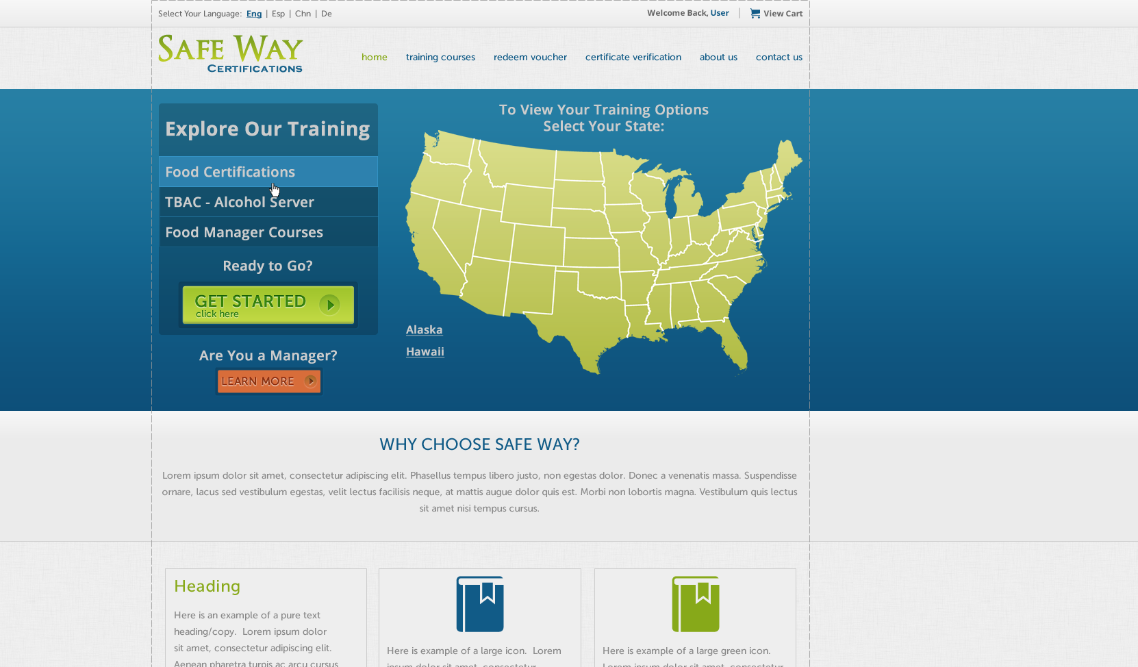 Website Visual Design for Professional Training Company